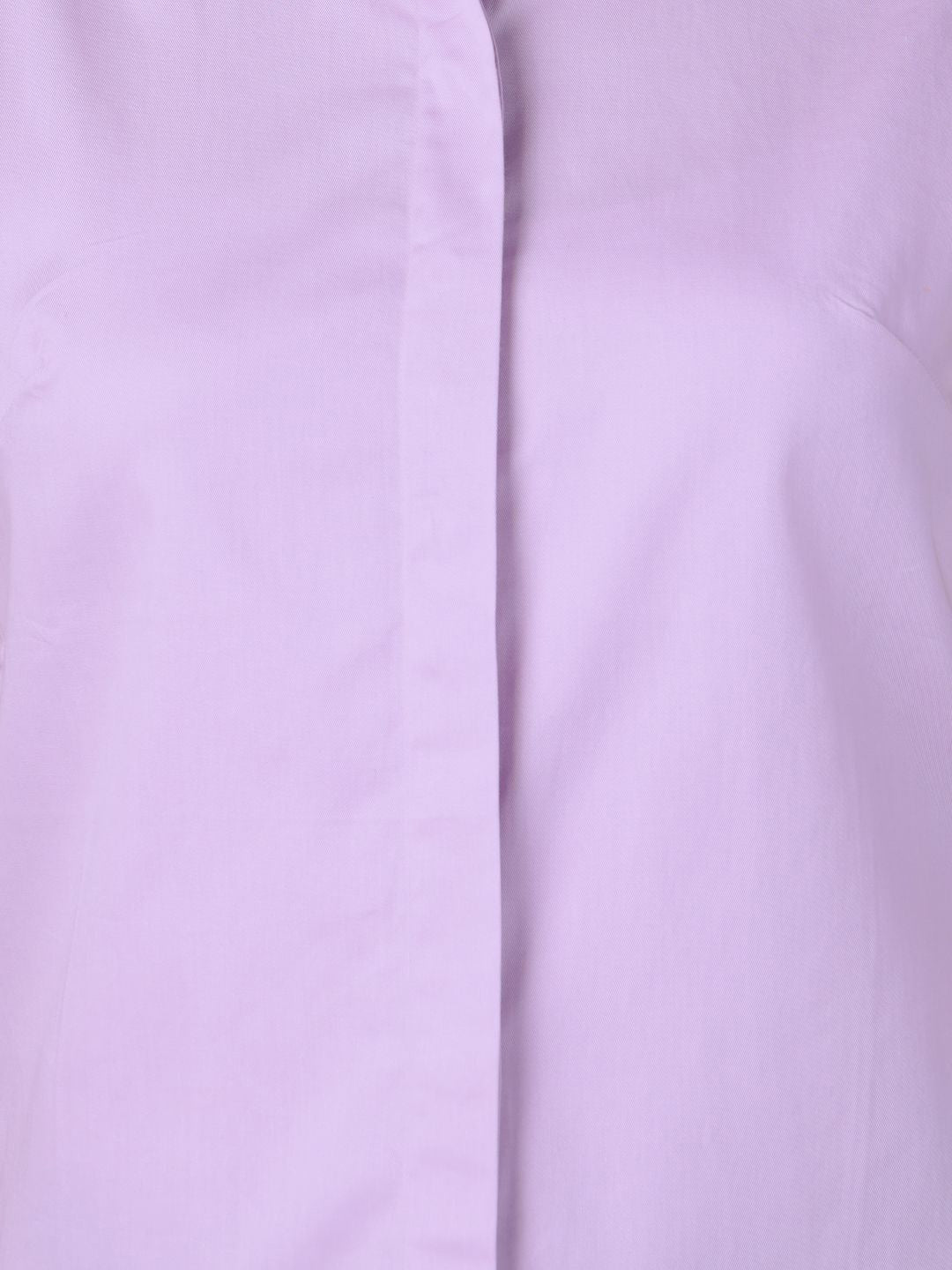 Hancock Women Lavender Solid Pure Sleeveless Cotton Slim Fit Formal Shirt