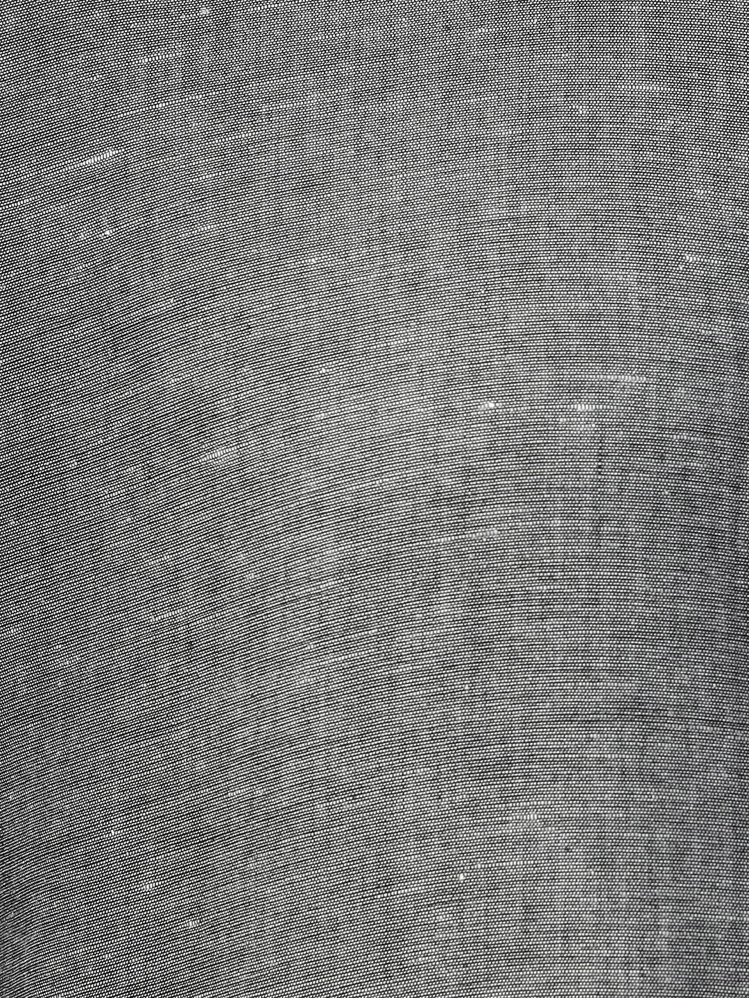 Hancock Men Grey Solid Linen Cotton Slim Fit Formal Shirt