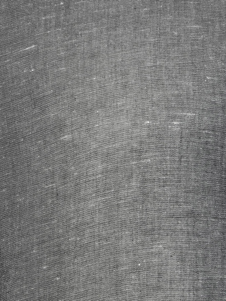 Hancock Men Grey Solid Linen Cotton Slim Fit Formal Shirt