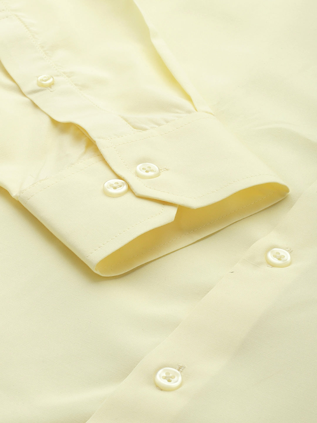 Men Lemon Solids Slim Fit Formal Shirt