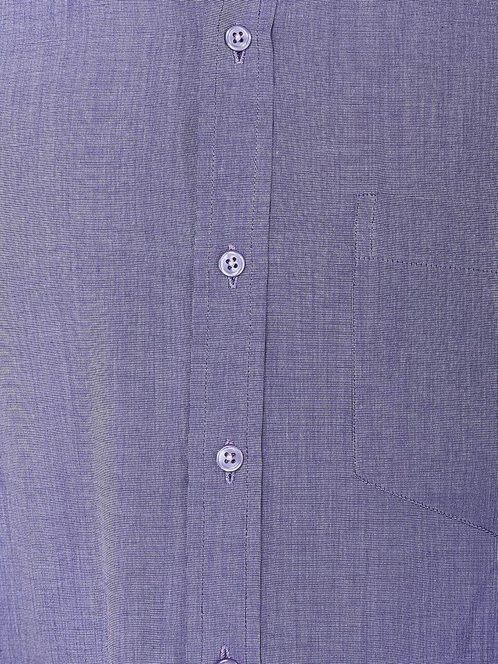 Men Purple Solid Cotton Rich Slim Fit Formal Shirt