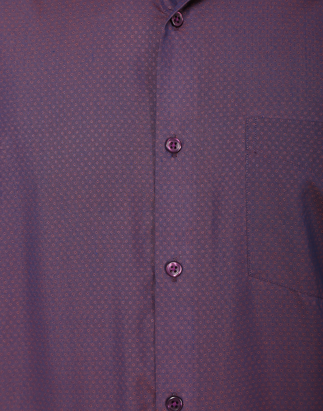 Men Wine Slim Fit Solid Dobby Cotton Rich Formal Shirt