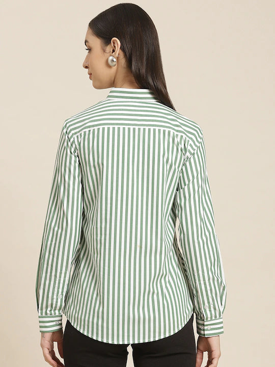 green and white shirt women's