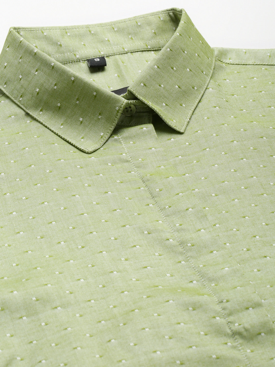 Women Green Solid Pure Cotton Regular Fit Formal Shirt