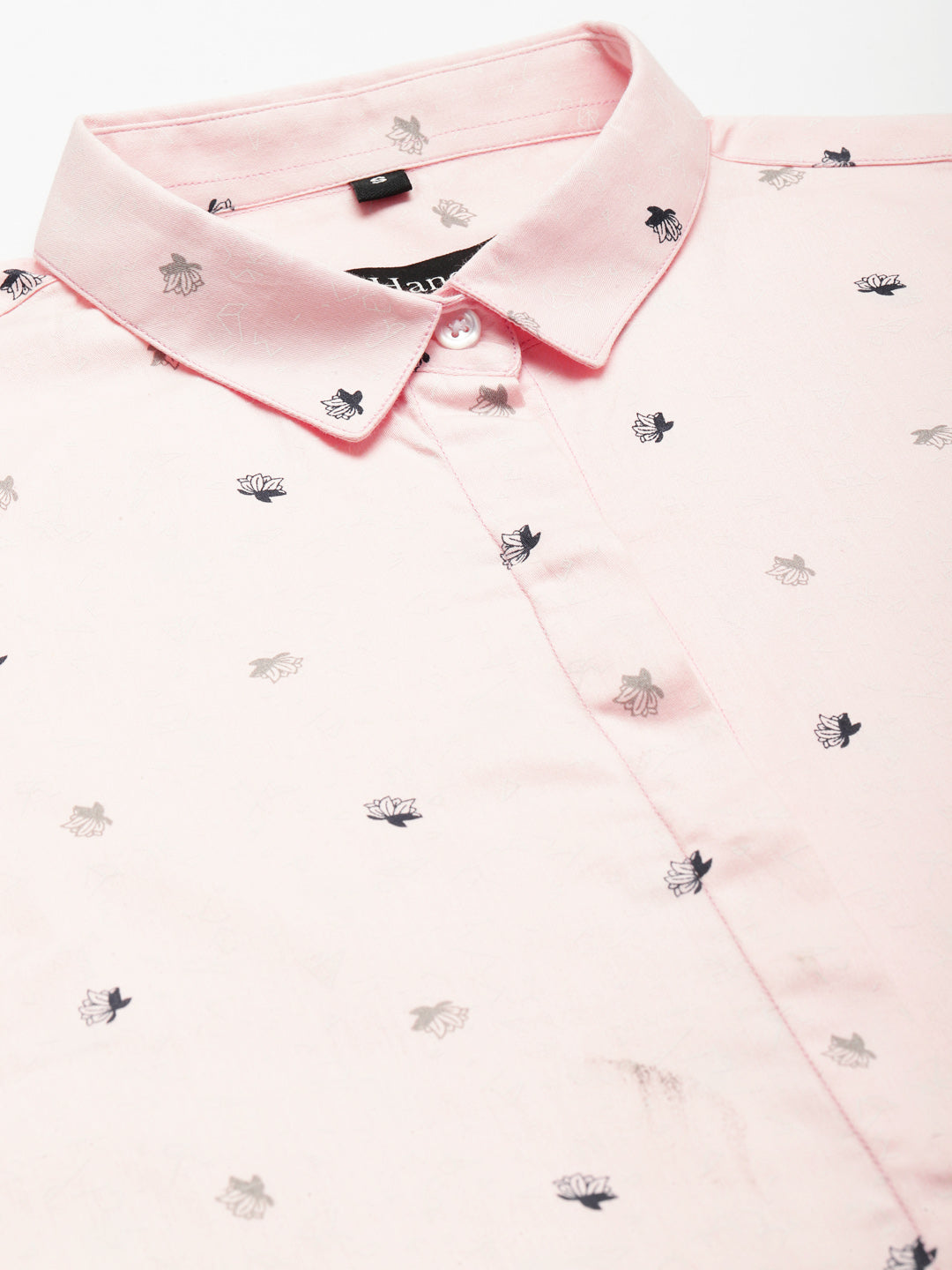 Women Pink Printed Pure Cotton Slim Fit Formal Shirt