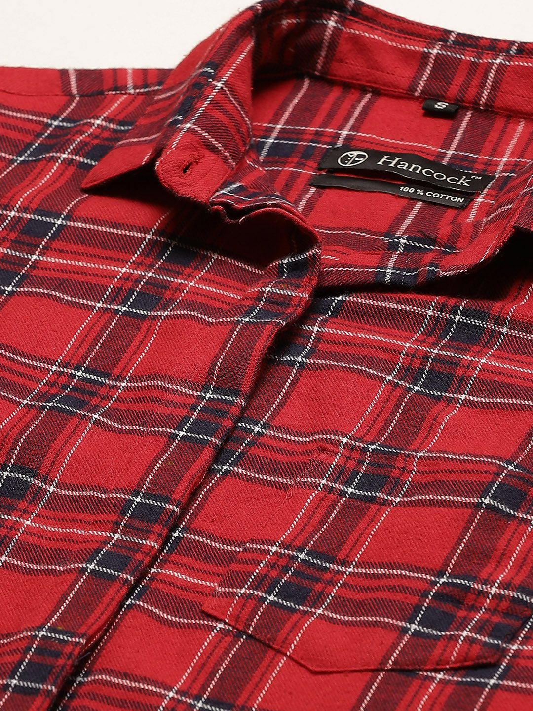 Women Red Checks Pure Cotton Regular Fit Formal Dress