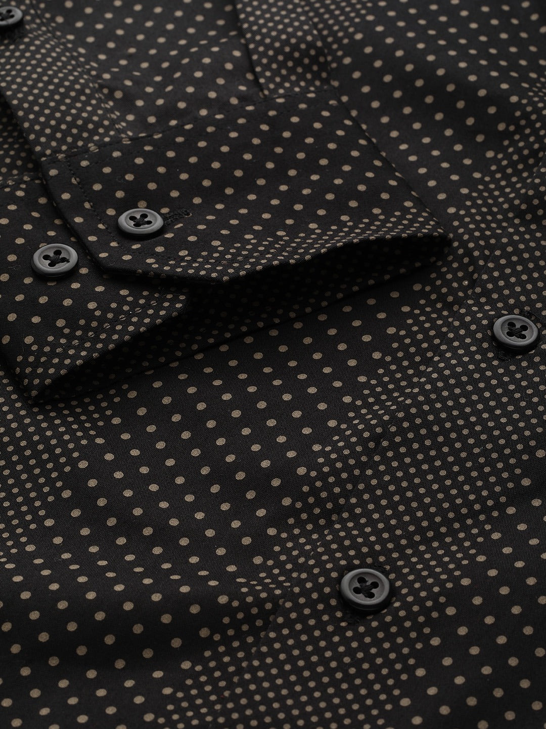 Men Black Prints Pure Cotton Slim Fit Formal Shirt