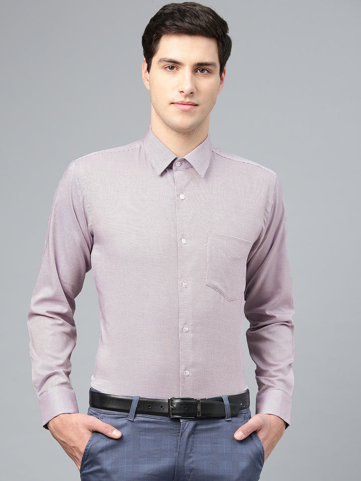 Men Pink Pure Cotton Solid Slim Fit Formal Shirt