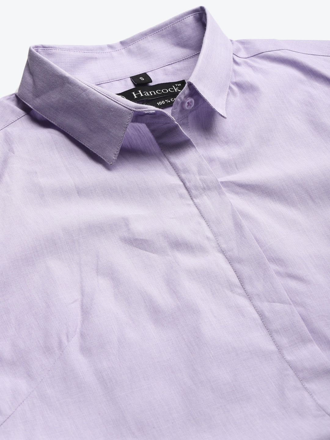 Women Light Purple Solids Pure Cotton Slim Fit Formal Shirt
