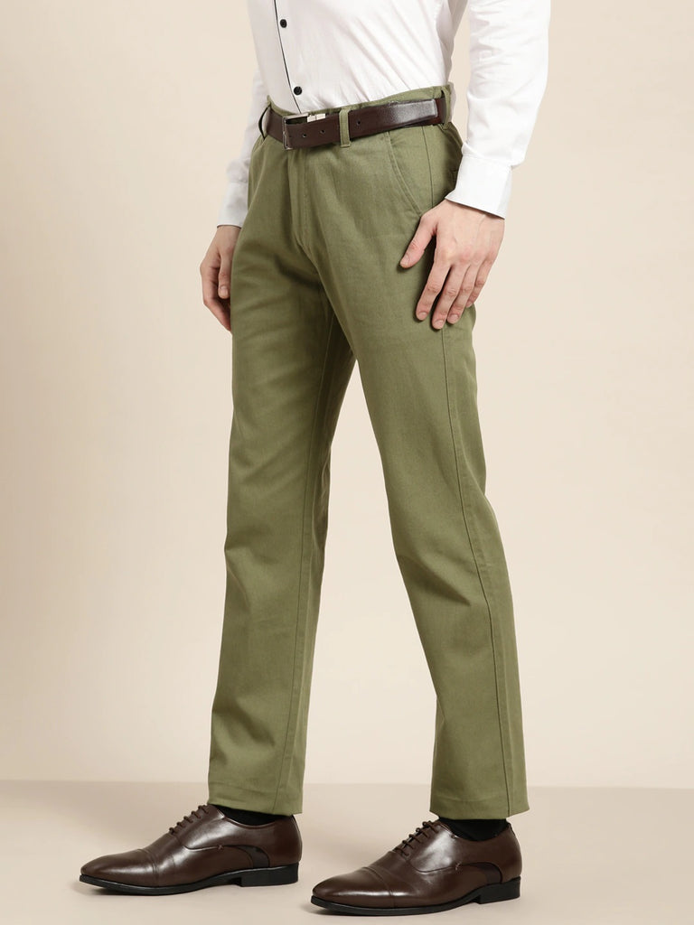 Buy Men Brooklyn Fit Cotton Stretch Trouser Online  Indian Terrain