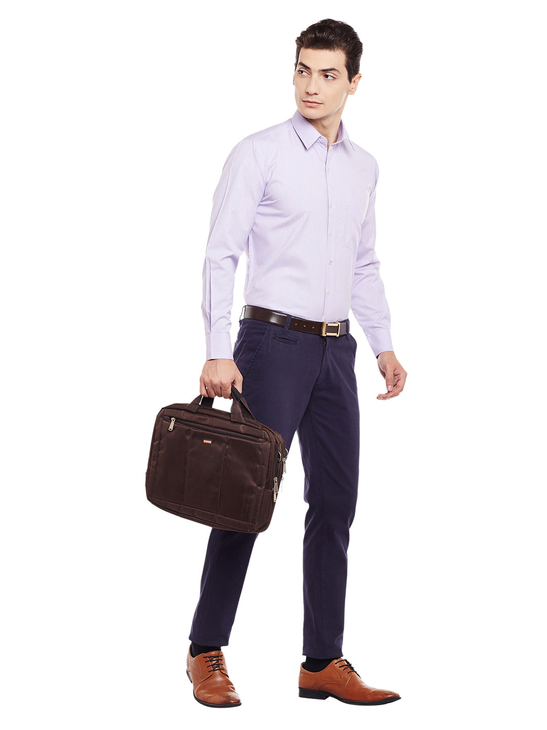 Men Purple Solid Slim Fit Cotton Rich Formal Shirt
