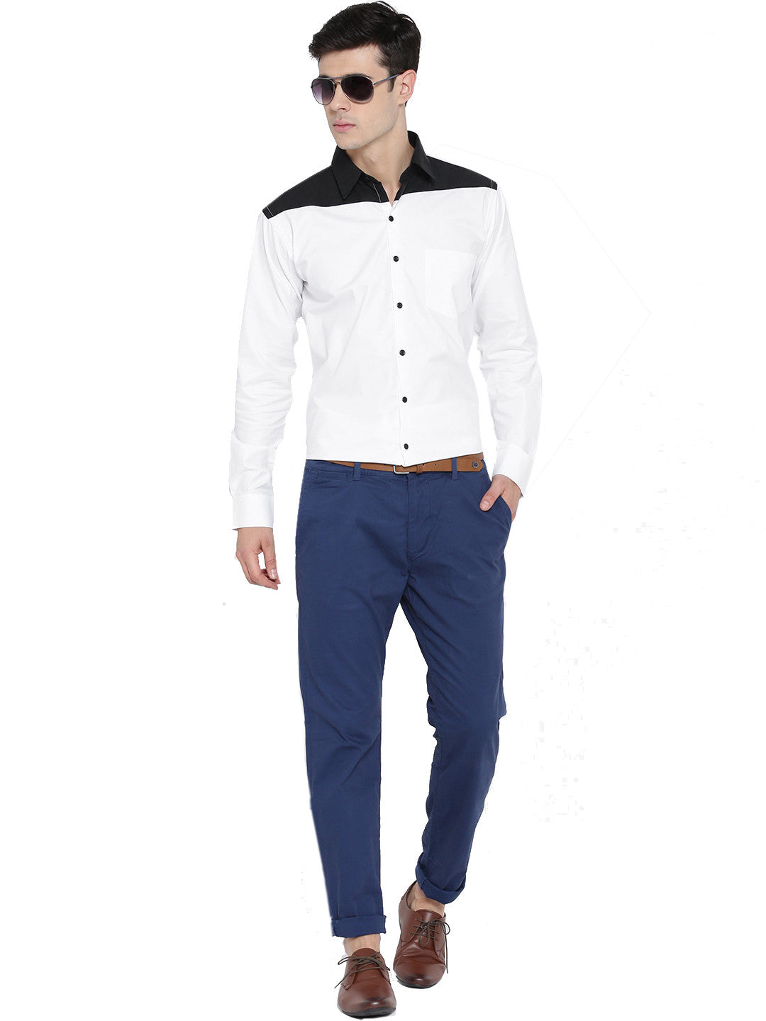 Men White Solid Pure Cotton Slim Fit Formal Shirt