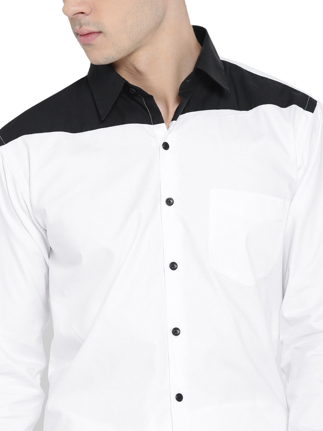 Men White Solid Pure Cotton Slim Fit Formal Shirt