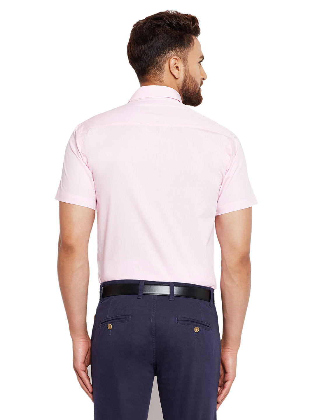 Men Pink Solid Slim Fit Pure Cotton Formal Shirt