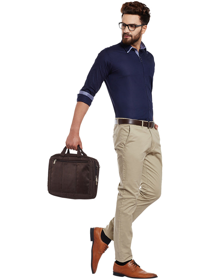 Men Navy Solid Pure Cotton Slim Fit  Casual Shirt