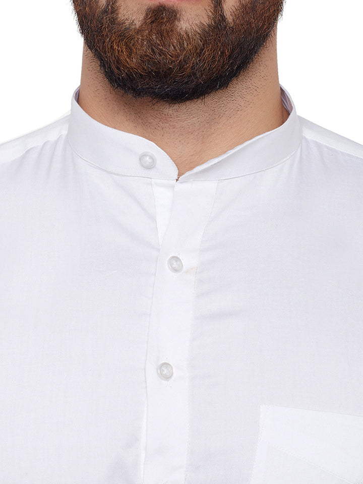 Men White  Solid Slim Fit Pure Cotton Formal Shirt