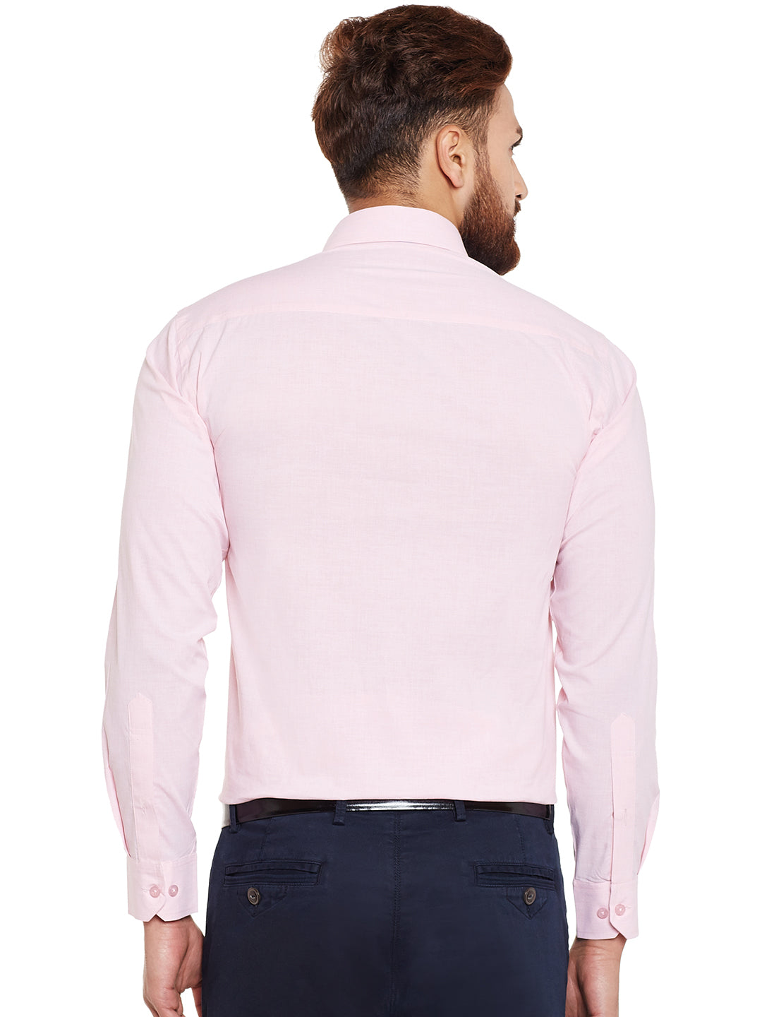 Men Pink Solid Fila Fil Pure Cotton Slim Fit Formal Shirt