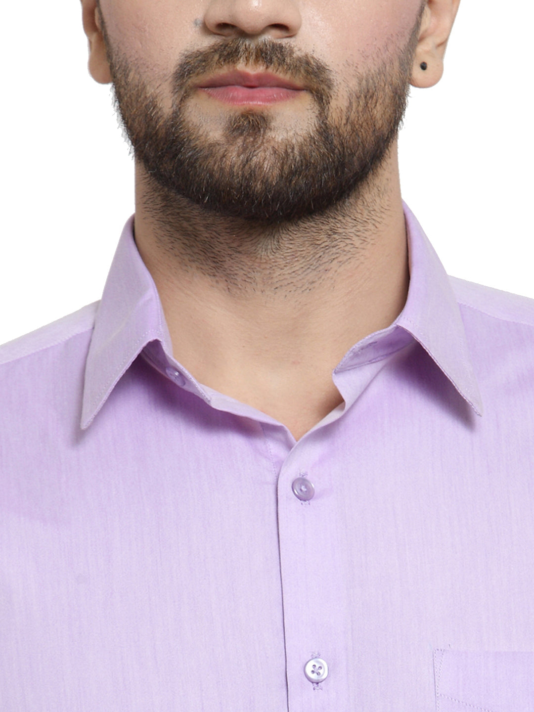 Men Purple Solid Slim Fit Cotton Rich Formal Shirt