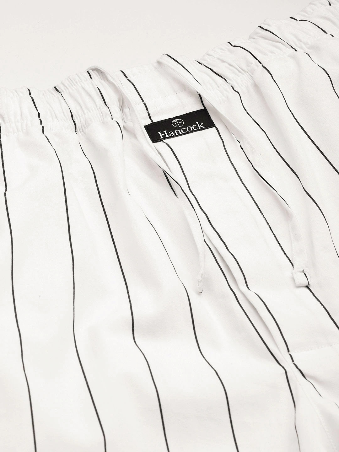 Men White Stripes Pure Cotton Regular Fit Night Wear Night Suit