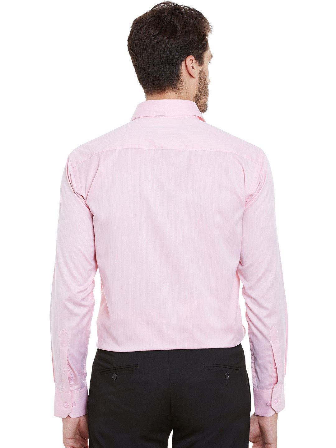 Men Pink Solid Slim Fit Formal Shirt
