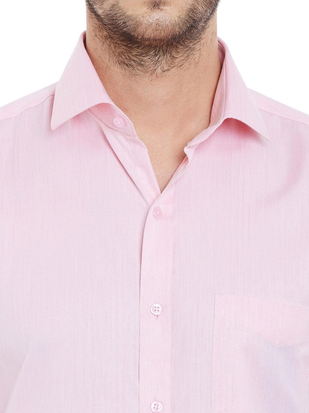 Men Pink Solid Slim Fit Formal Shirt