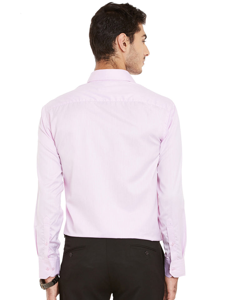 Men Purple Solid Slim Fit Formal Shirt
