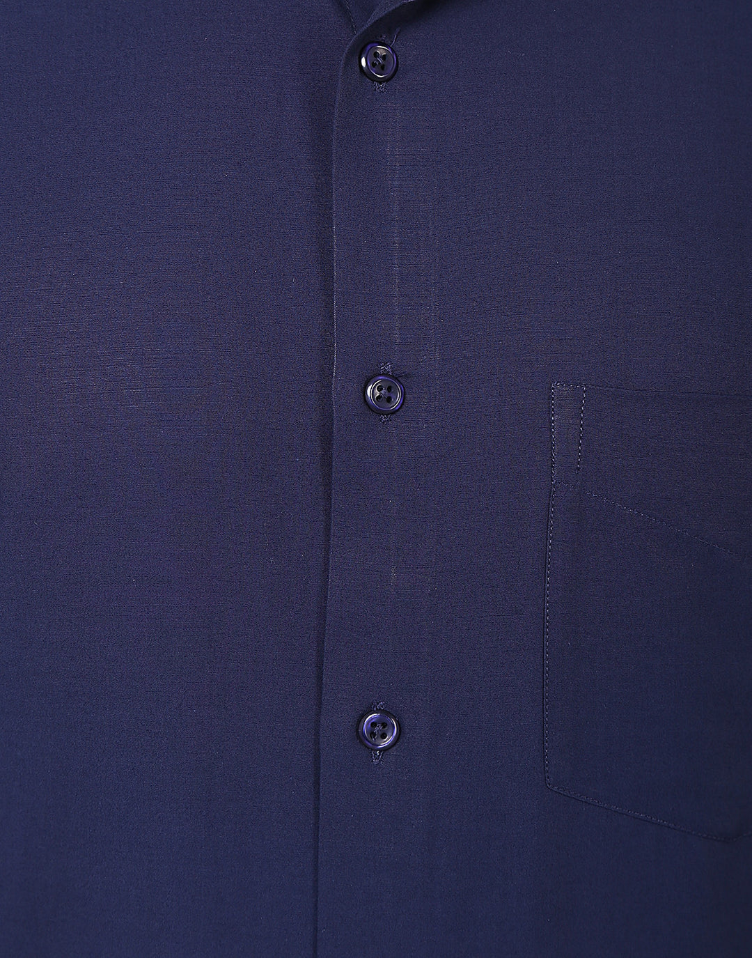 Men Navy Solid Cotton Rich Slim Fit Formal Shirt