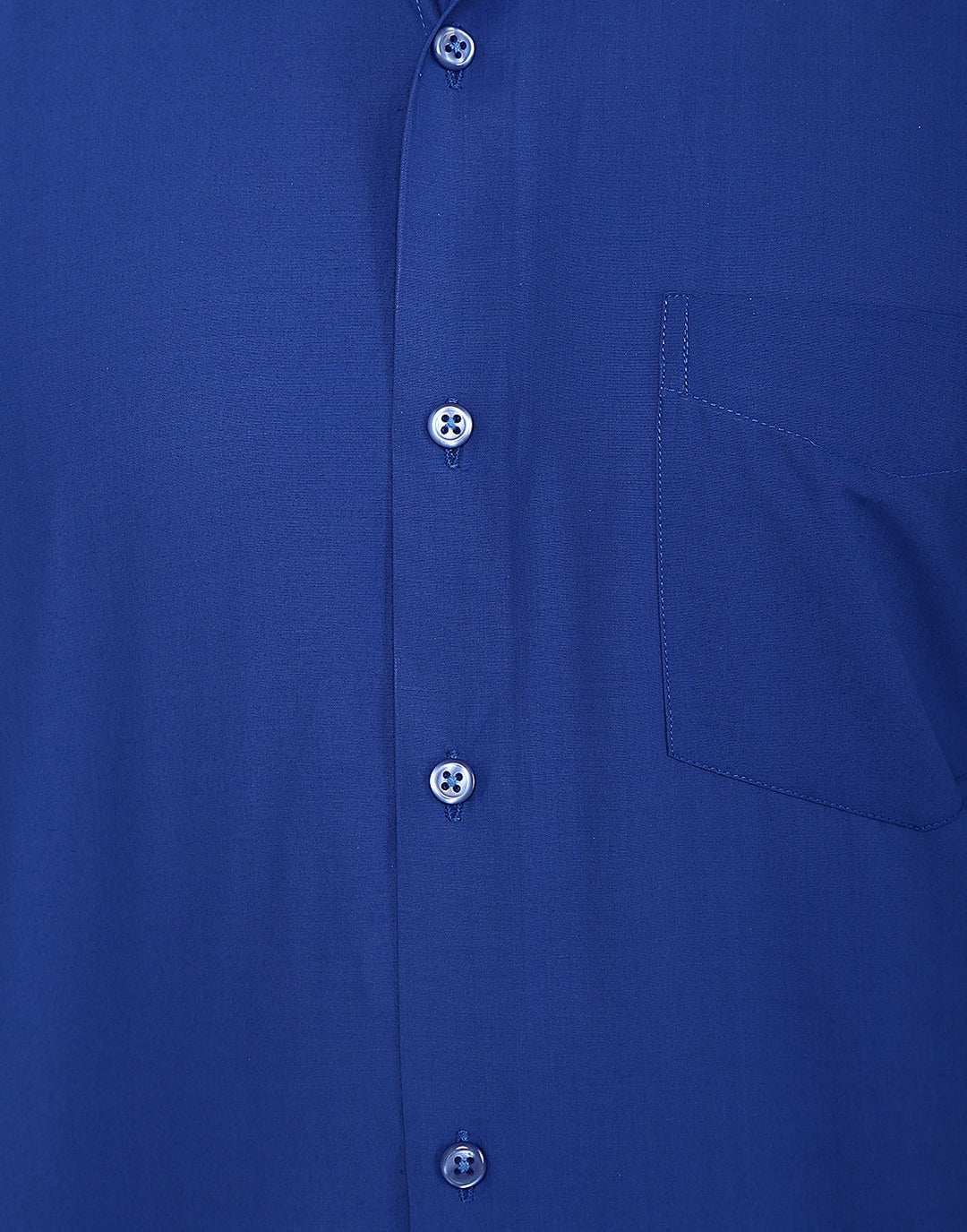 Men Blue Solids Cotton Rich Slim Fit Formal Shirt