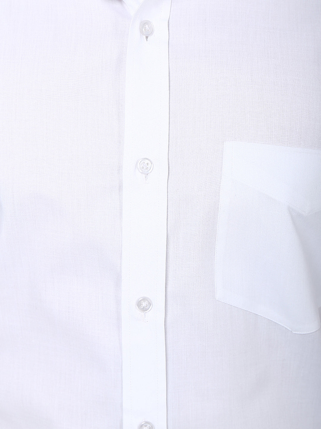 Men white Solid Cotton Rich Slim Fit Formal Shirt