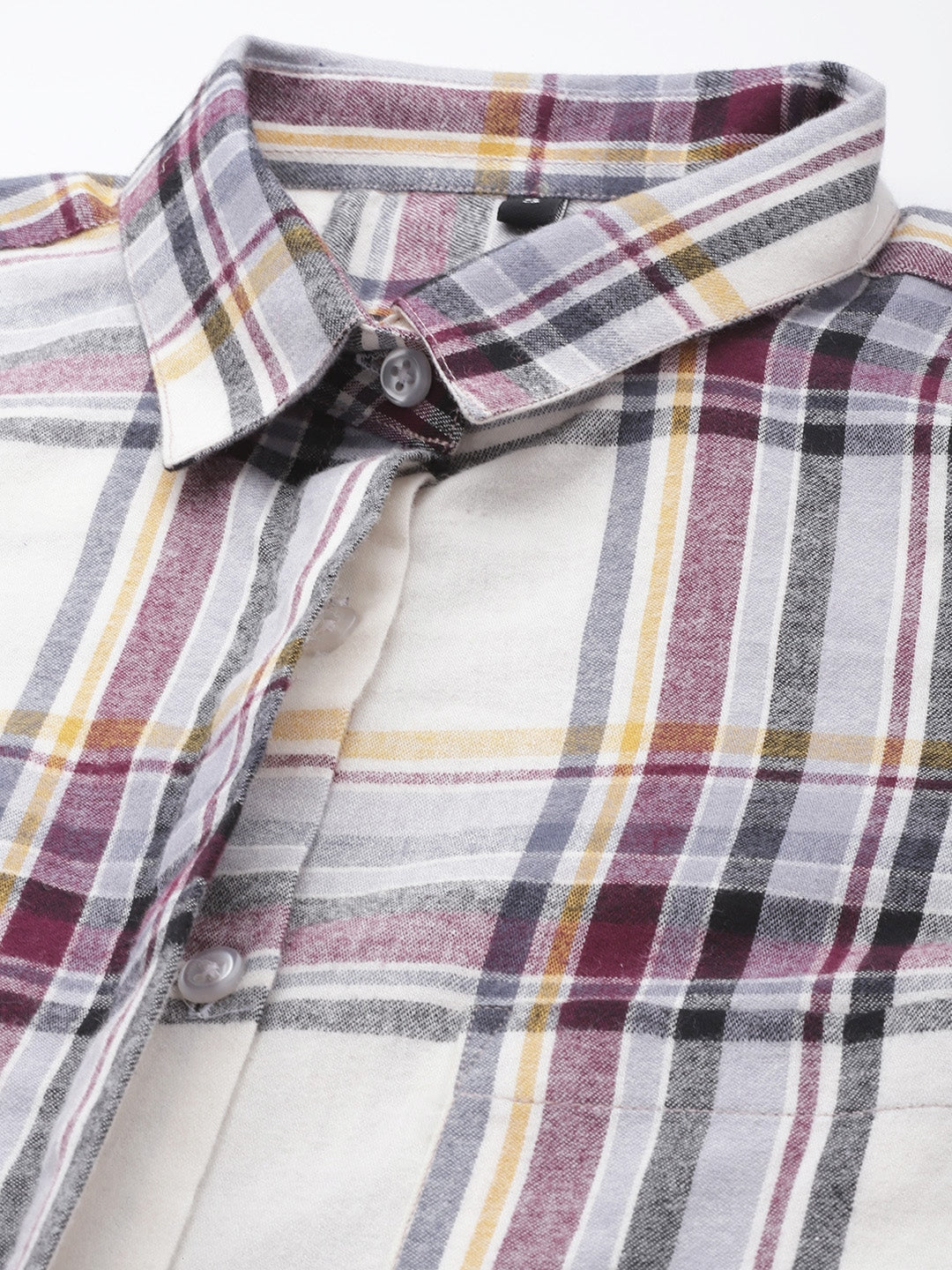 Women Beige & Black Checks Pure Cotton Regular Fit Casual Dress