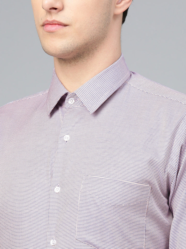 Men Pink Pure Cotton Solid Slim Fit Formal Shirt