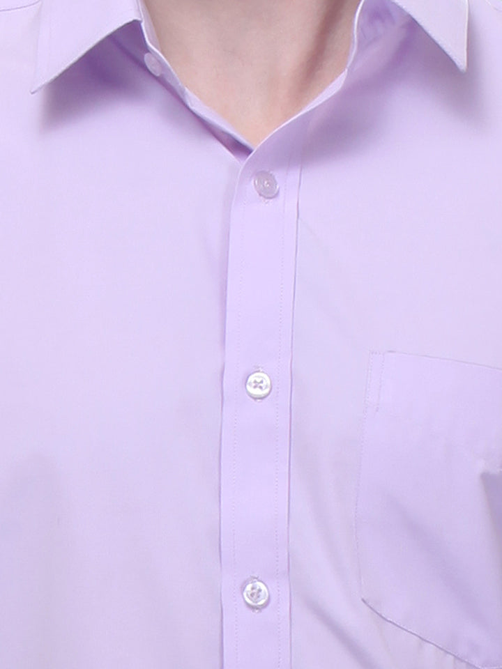 Men Purple Slim Fit Solid Cotton Rich Formal Shirt