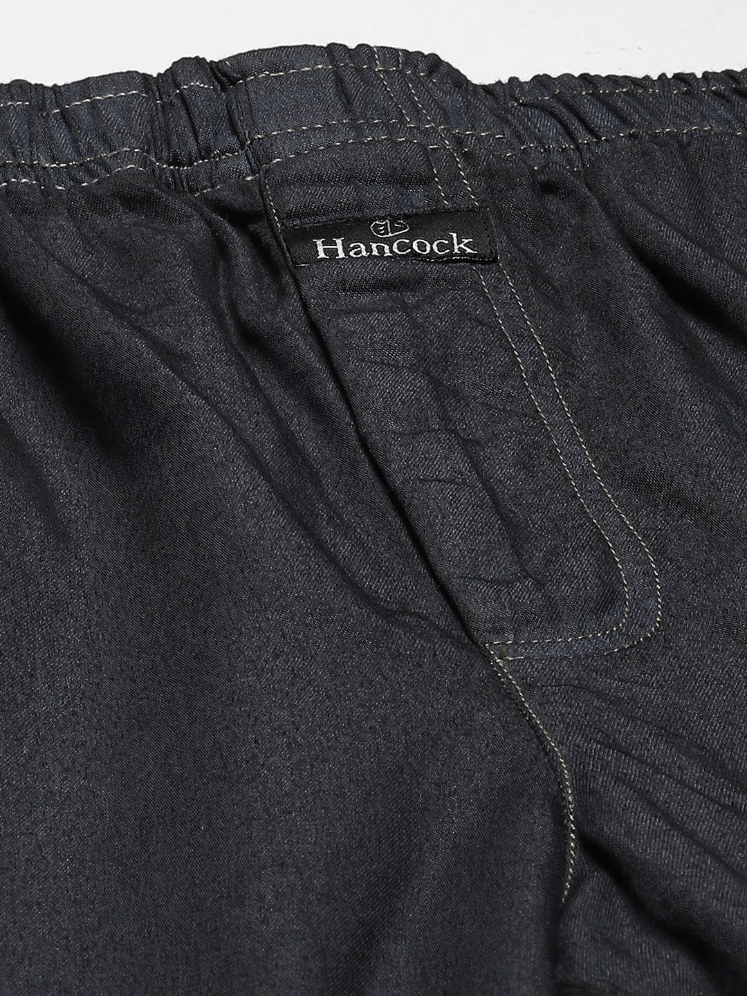 Men New Dark Blue Solid Denim Cotton Relaxed Fit Casual Lounge Pant