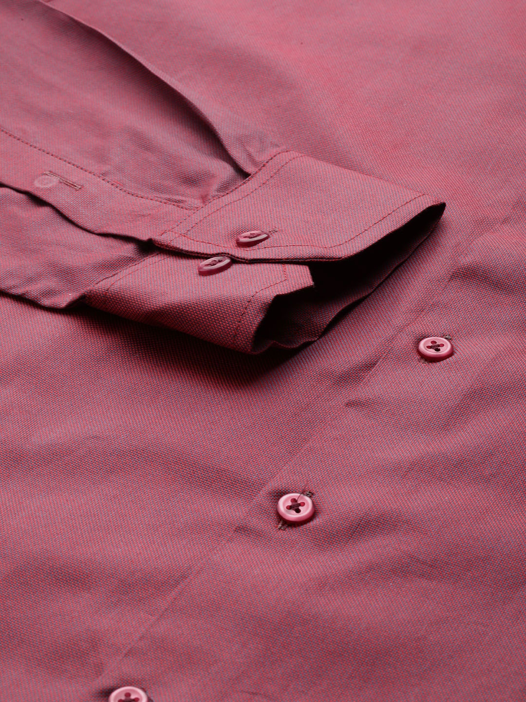 Men Purple Solids Pure Cotton Slim Fit Formal Shirt