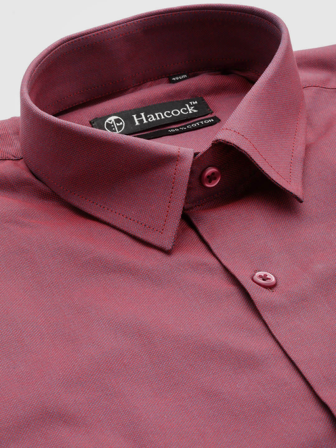 Men Purple Solids Pure Cotton Slim Fit Formal Shirt