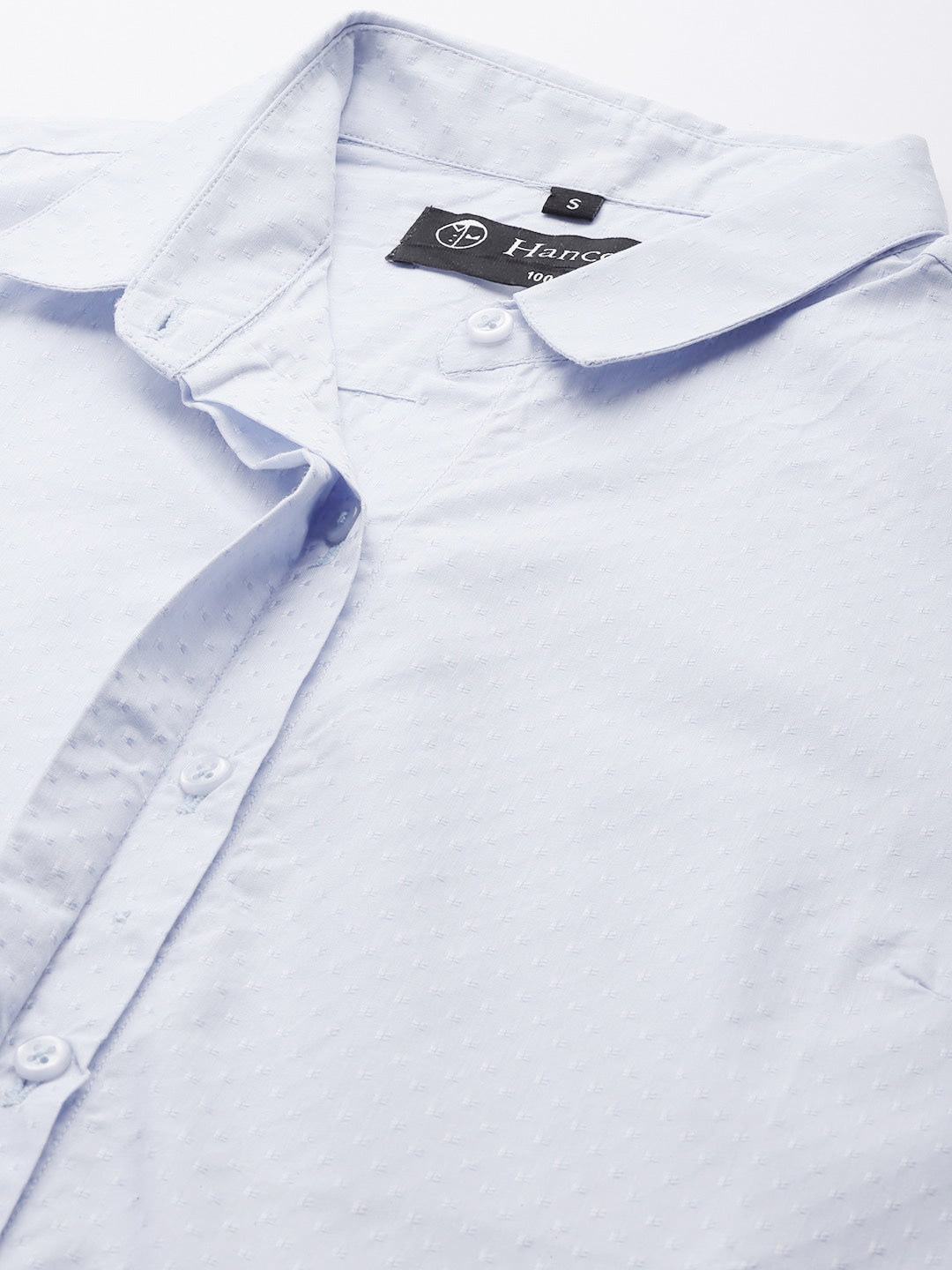 Women Sky Solid Pure Cotton Slim Fit Formal Shirt