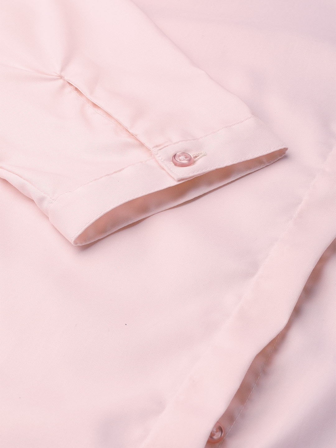 Women Pink Solids Pure Cotton Slim Fit Formal Shirt