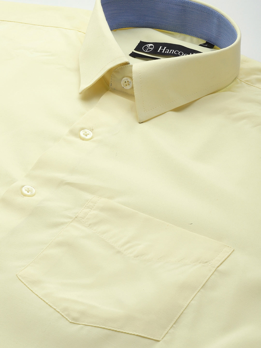 Men Lemon Solids Slim Fit Formal Shirt