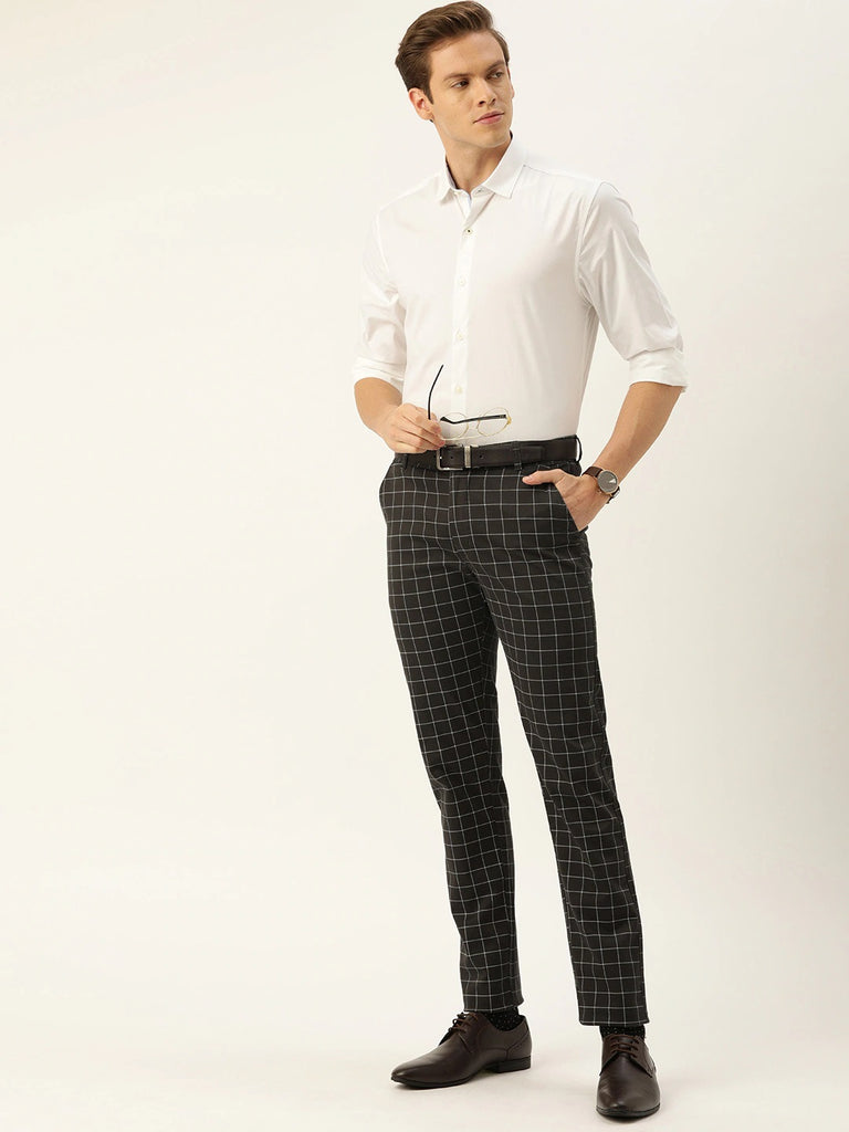 Blue Check Trousers  Selling Fast at Pantaloonscom