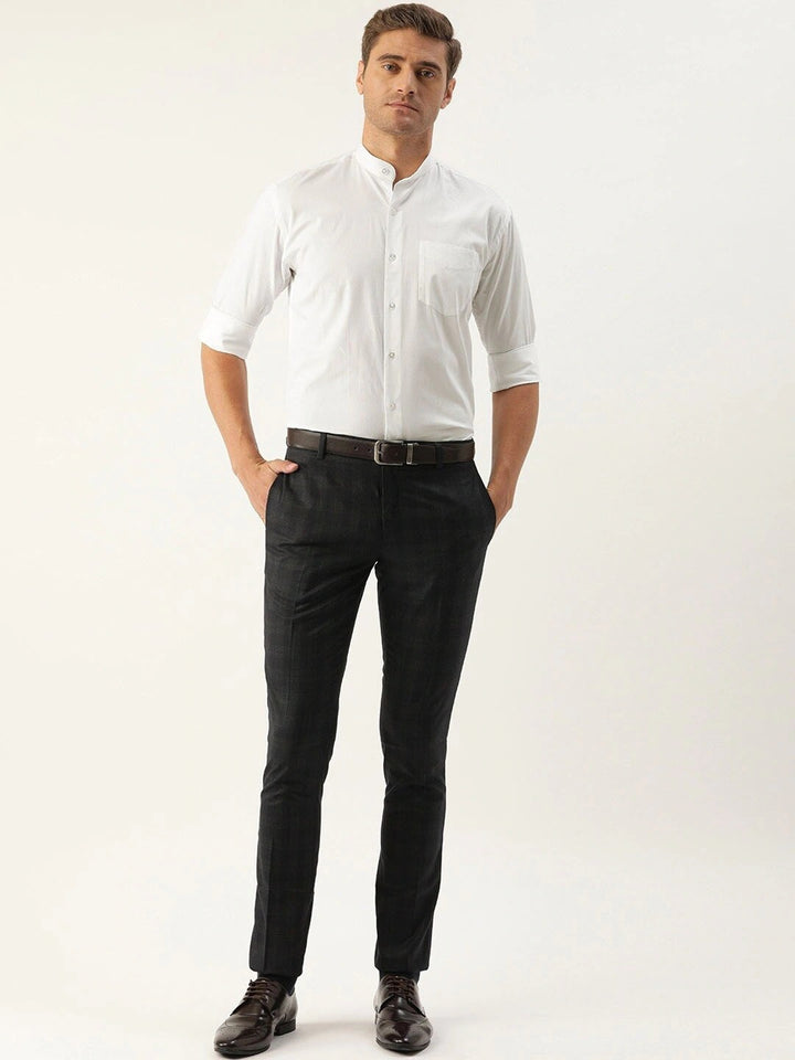 Men White Solids Pure Cotton Slim Fit Formal Shirt