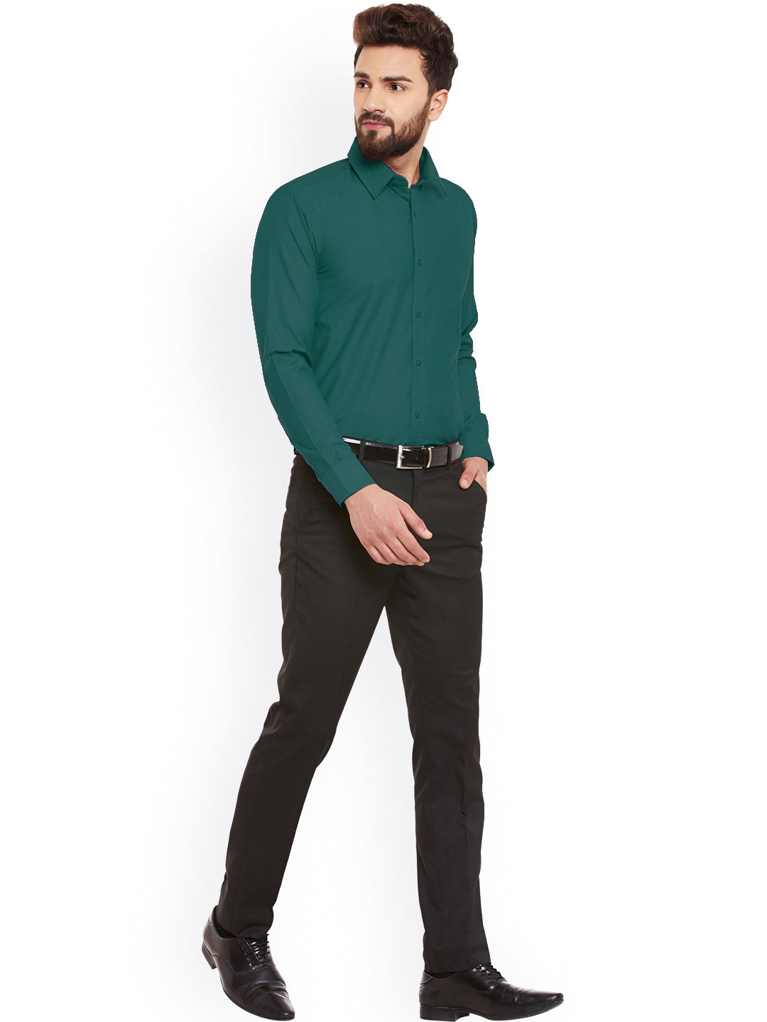 Hancock Men Green Fila Fil Pure Cotton Slim Fit Formal Shirt Hancock Men Green Fila Fil Pure Cotton Slim Fit Formal Shirt