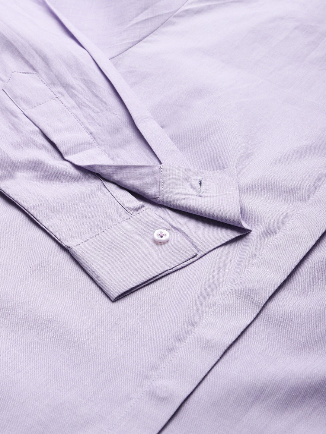 Women Light Purple Solids Pure Cotton Slim Fit Formal Shirt