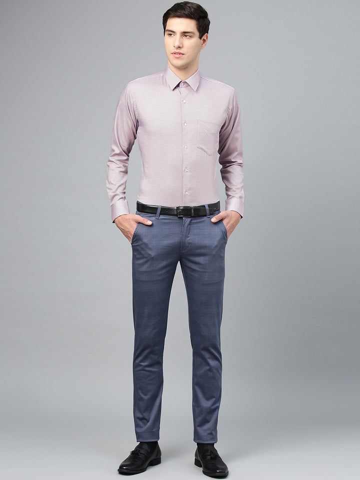 Men Pink Pure Cotton Solid Slim Fit Formal Shirt