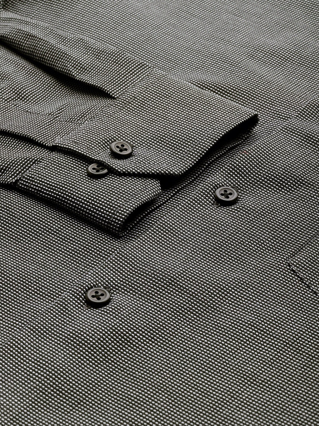 Men Black Solid Pure Cotton Slim Fit Formal Shirt