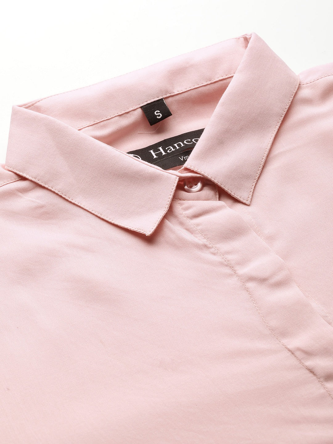 Women Pink Solids Viscose Rayon Slim Fit Formal Shirt