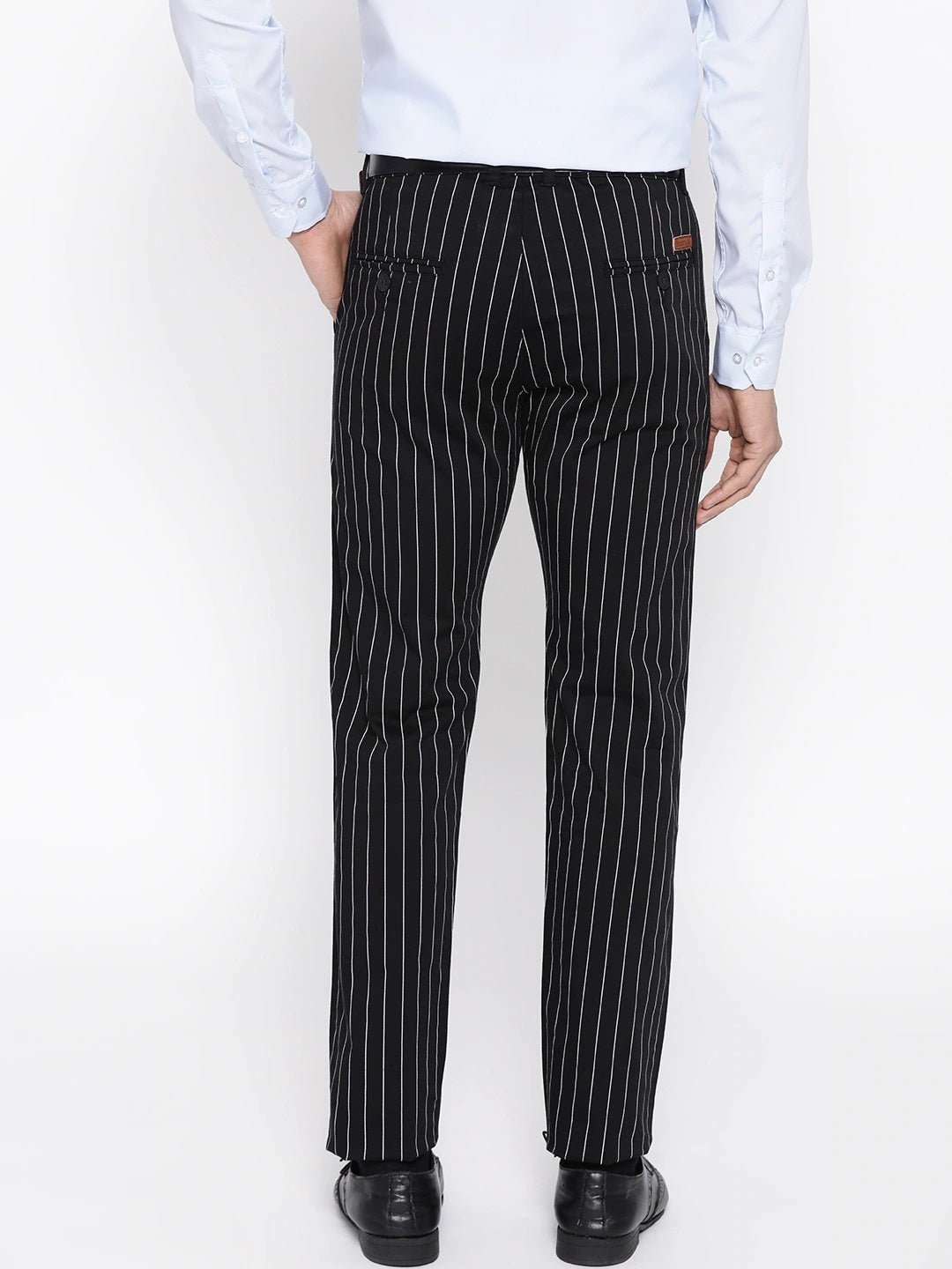 Mens black hotsell striped trousers